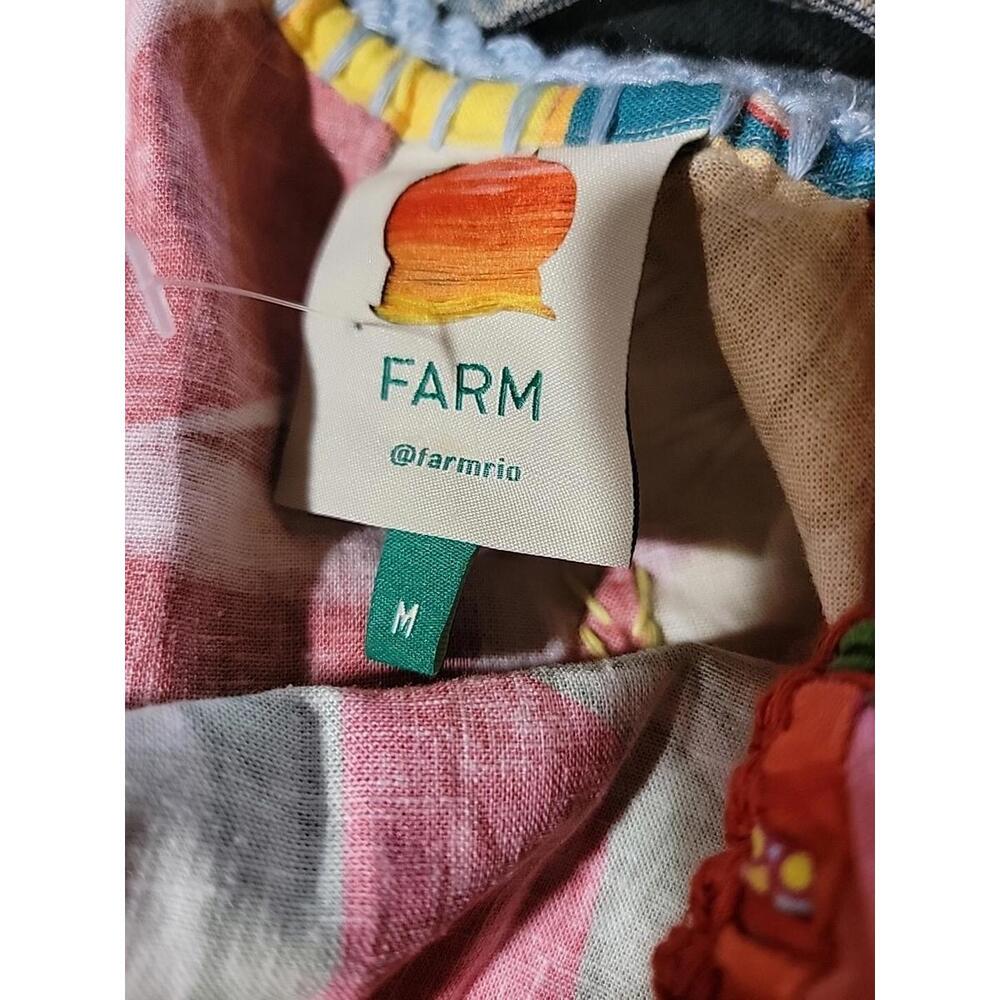 Farm Rio mixed garden tank top Size M Multicolor Linen Blend NEW #3 - Picture 12 of 15